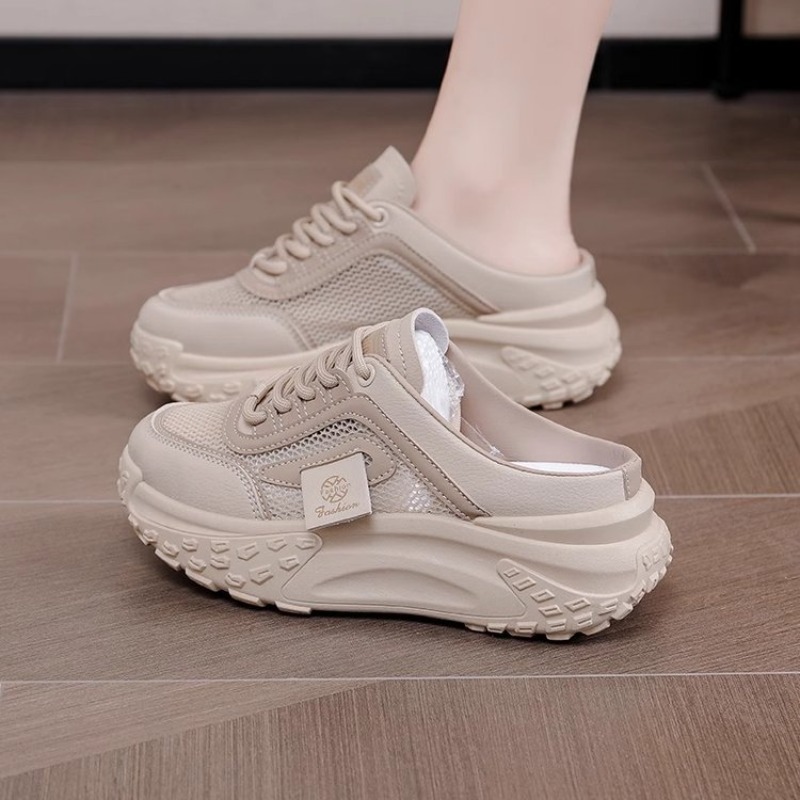 Sneaker Career - Летние женские кроссовки-мюли без задника, сетчатые,